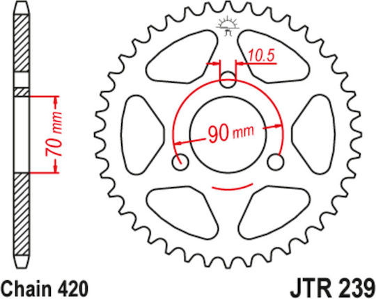 JT Sprockets Заден зъбен колело за Honda Mtx (Мтх)
