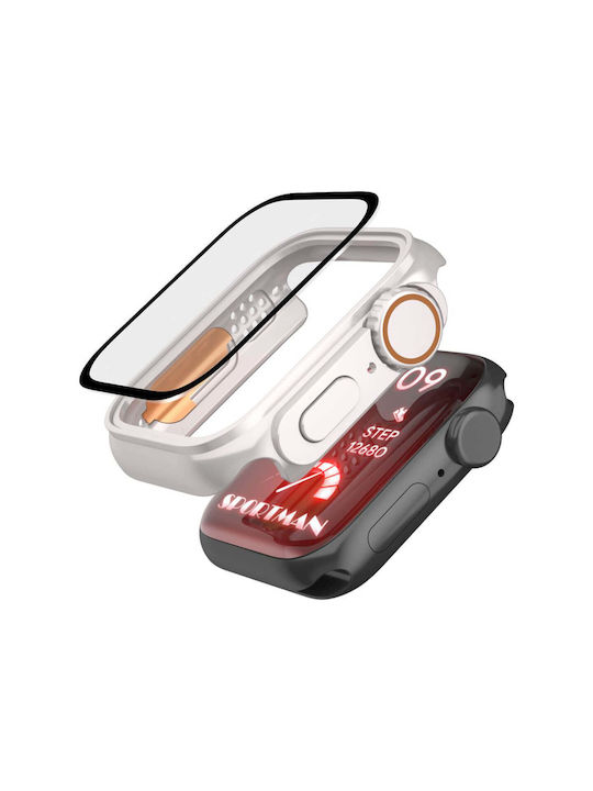 Tech-Protect Defense 360 Plastikhülle mit Glas Navy / Orange für Apple Watch 44mm