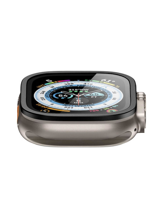Spigen Glas.TR Slim Pro Plastic Case with Glass in Black color for Apple Watch Ultra 49mm
