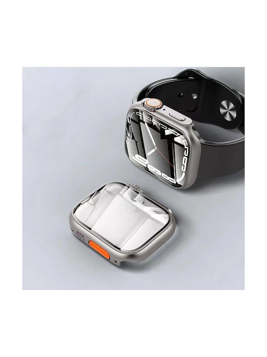 Tech-Protect Defense 360 Пластмасов Калъф със Стъкло Navy / Orange за Apple Watch 45 мм