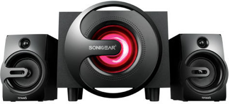 Sonic Gear Titan 5 2.1 Wireless Speakers with Bluetooth 20W Black