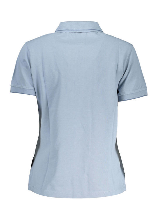 Napapijri Damen Polo Bluse Kurzarm Blau