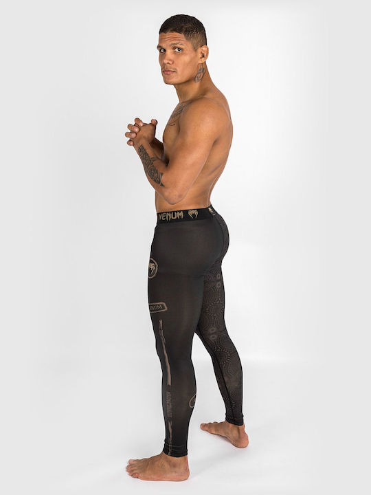 Venum Spats Long Men Martial Arts Leggings Black