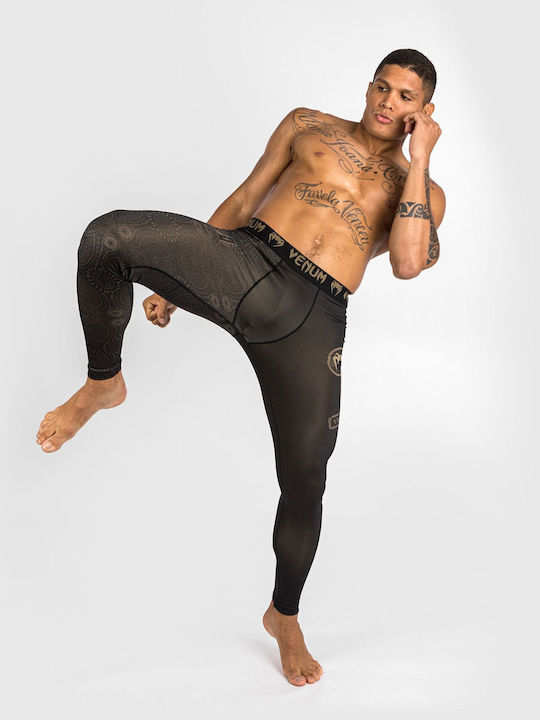 Venum Spats Long Men Martial Arts Leggings Black