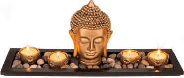 Out of the Blue Dekorative Buddha Figur aus Polyresin Buddha 41x12x17cm