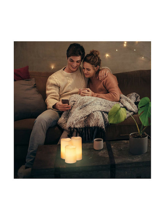 Relaxdays Διακοσμητικό Φωτιστικό LED Θερμό Λευκό Κερί