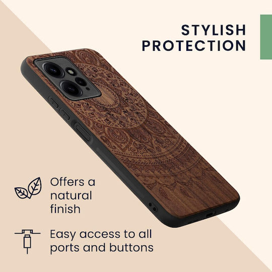 KWmobile Back Cover Ξύλινο Καφέ (Redmi Note 12 4G)