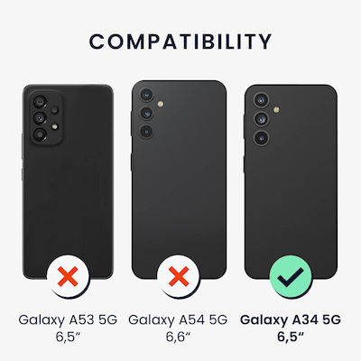 KWmobile Silicone Back Cover Durable Black (Galaxy A34)