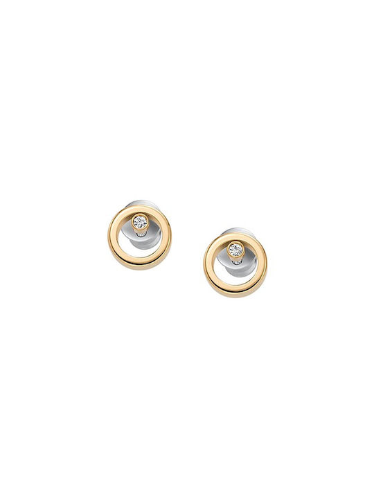 Skagen Earrings made of Steel Gold Plated with Stones