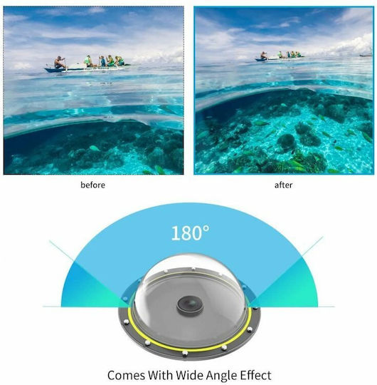 Telesin Dome Port Waterproof Housing Case for GoPro 8