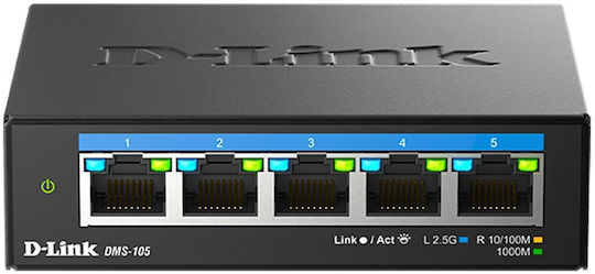 D-Link DMS-105 Unmanaged L2 Switch με 5 Θύρες Ethernet