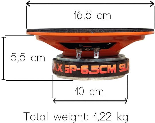 SP Audio SP 6.5 CM Ηχείο Αυτοκινήτου 6.5" με 100W RMS (Midrange)