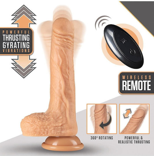 Dr. Skin Dr. Grey Realistic Dildo with Scrotum and Suction Cup Gray 20cm
