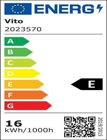 Vito Квадрат Вграден LED Панел 16W с Студено бяло Светлина 6000К 20x20см.
