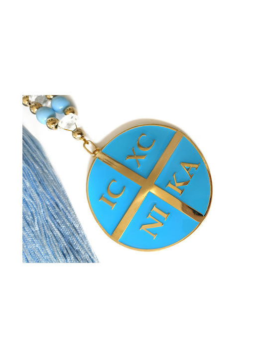 Dimitressi Hanging Lucky Charm Light Blue made of Metal 33x8cm 1pcs