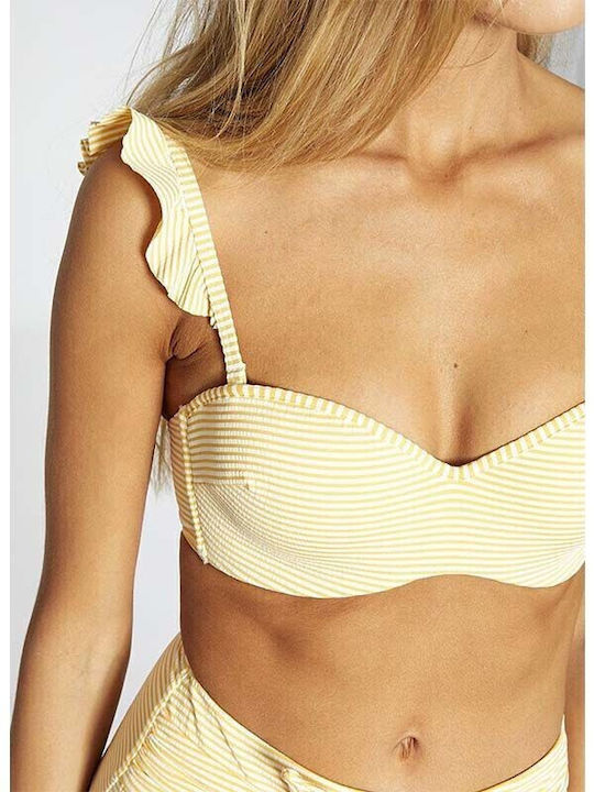 Set Bikini Ψηλόμεσο Κίτρινο