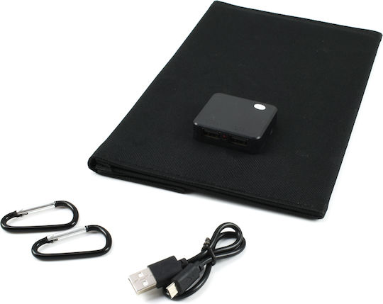 JG Αναδιπλούμενο Ηλιακό Panel Φορτιστής 15W με USB Output (Φορητών Συσκευών) (201476)