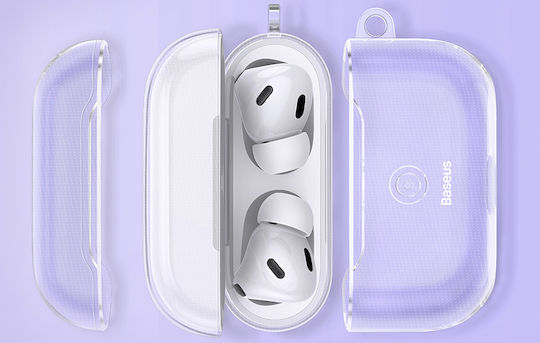 Baseus Hülle Silikon in Transparent Farbe für Apple AirPods 3