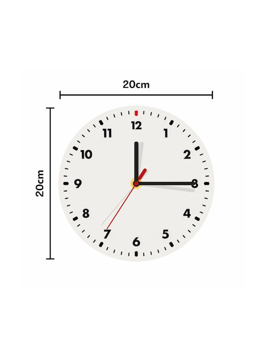 Wall Clock Wooden Black Ø19cm