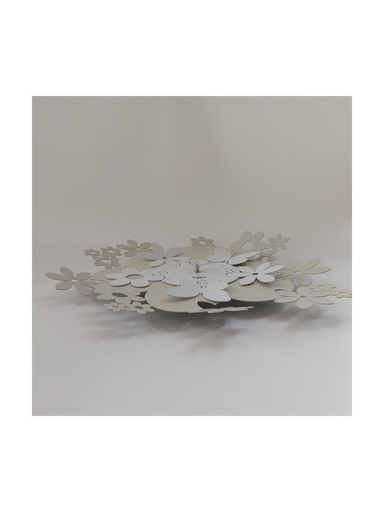 Arti E Mestieri 3D Ρολόι Τοίχου Μεταλλικό Εκρού Ø45cm