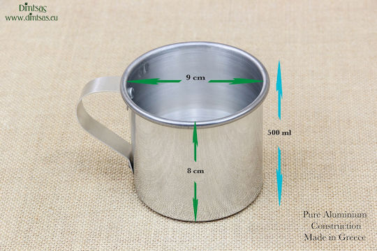 Mug Metallic Silver 500ml