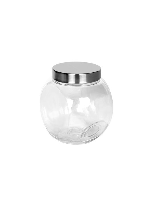 Keskor Vase Allgemeine Verwendung mit Deckel Glas Transparent 1700ml