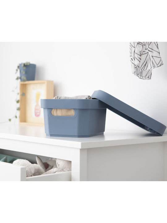 Cyclops Cave Plastic Storage Box with Lid Blue 21.5x36x27.5cm