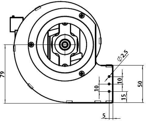 Fergas Querstromventilator für Pelletofen