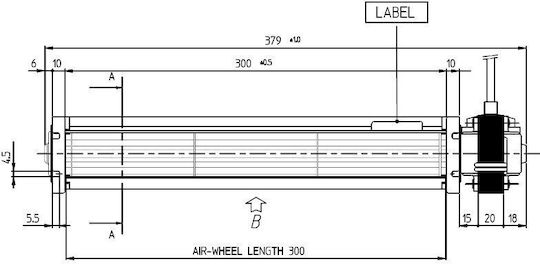 Fergas Querstromventilator für Pelletofen
