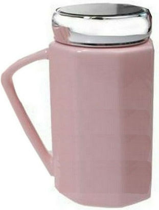 Next Flamingo Mug Ceramic with Lid Purple