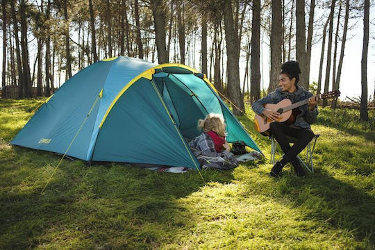 Bestway Summer Camping Igloo Tent Blue with Double Cloth for 4 People 310x240x130cm