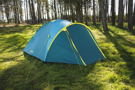 Bestway Summer Camping Igloo Tent Blue with Double Cloth for 4 People 310x240x130cm