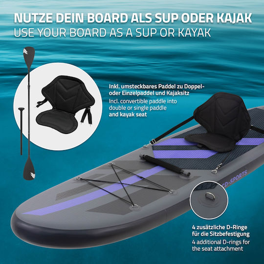 EDC Inflatable SUP Board with Length 3.2m Black