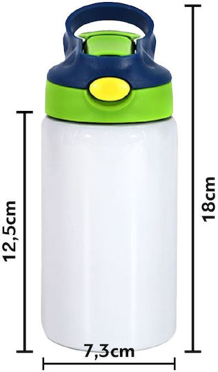 Koupakoupa Kids Water Bottle Pj Masks Stainless Steel with Straw White 350ml
