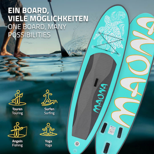 ECD Germany Maona Inflatable SUP Board with Length 3.08m Turquoise