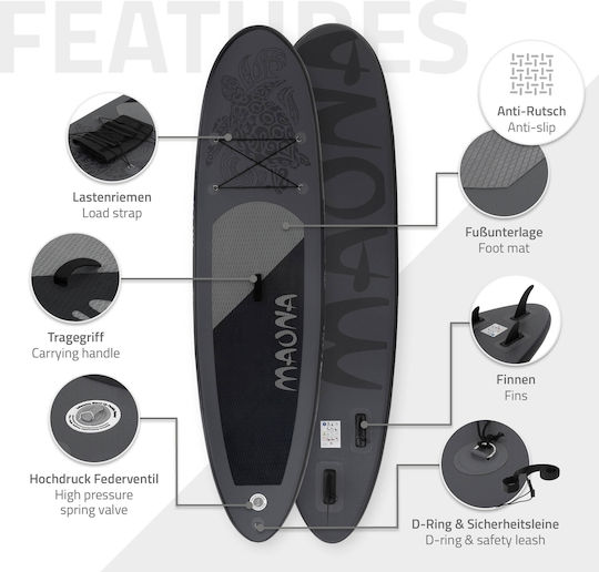 EDC Maona Inflatable SUP Board with Length 3.08m Black