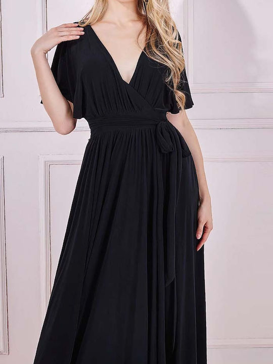 Summer Maxi Dress Wrap Black