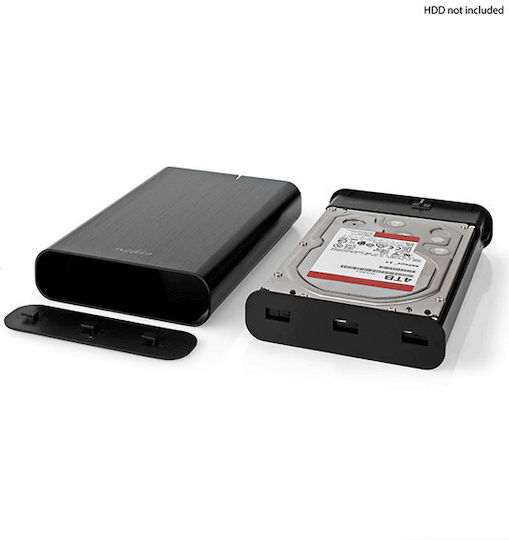 Nedis 233-2387 Case for Hard Drive 3.5" SATA III with Connection USB 3.2
