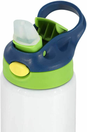 Koupakoupa Kinderflasche Pfoten-Patrouille Rostfreier Stahl mit Strohhalm Weiß 350ml
