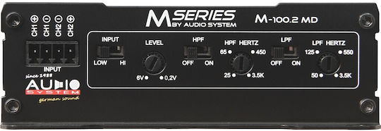 Audio System M100.2 Car Audio Amplifier 2 Channels Class A/B