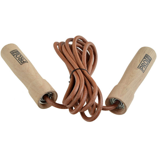 Profit DK 1019 Jump Rope 2.8m Brown with Adjustable Length