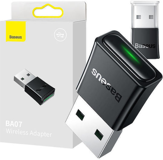 Baseus BA07 USB Bluetooth 5.3 Adapter με Εμβέλεια 20m
