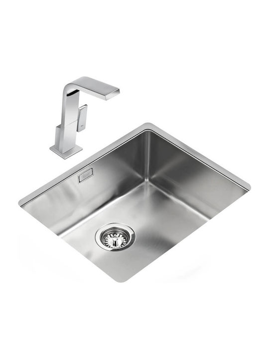 Teka Be Linea RS15 50.40 115000005 Undermount Sink Right Inox Satin W54xD44cm Silver