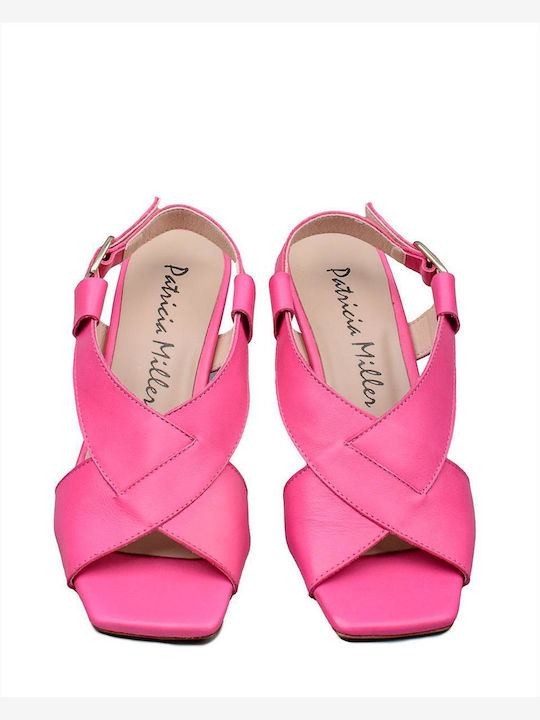 Patricia Miller Leder Damen Sandalen in Fuchsie Farbe