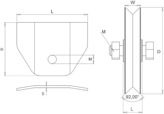 Delta Ioannidis Metallic Roller with Screw and Bearing D80mm 36.1010