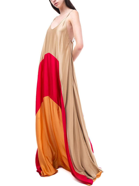 Sommer Maxi Abendkleid mit Spitze Fuchsie M-8378