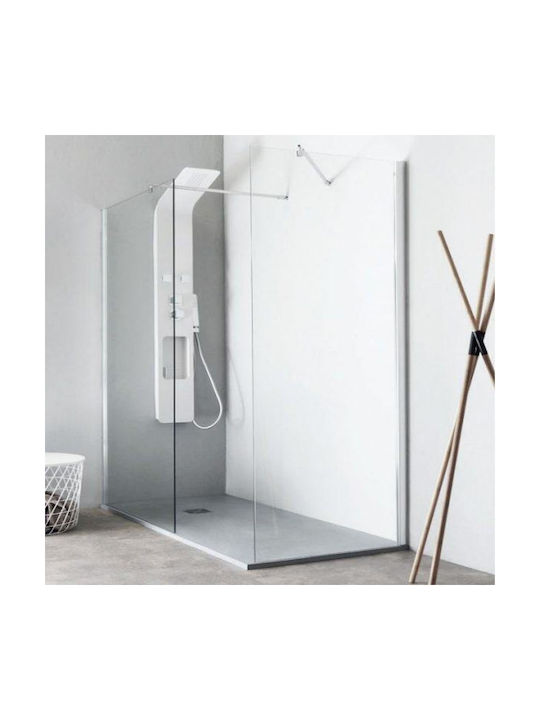 Orabella Serena Shower Screen for Shower 60x185cm Clean Glass Chrome