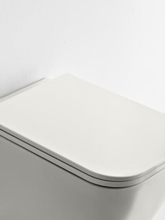 Scarabeo 8305BS-300 Καπάκι Λεκάνης Slim Soft Close από Βακελίτη 52x36cm White Glossy