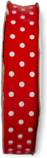 Gro Ribbon Polka Dot Red 10m 1pcs