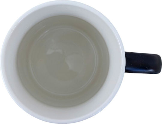 Etoile Κούπα από Πορσελάνη με Καπάκι Μαύρη 350ml